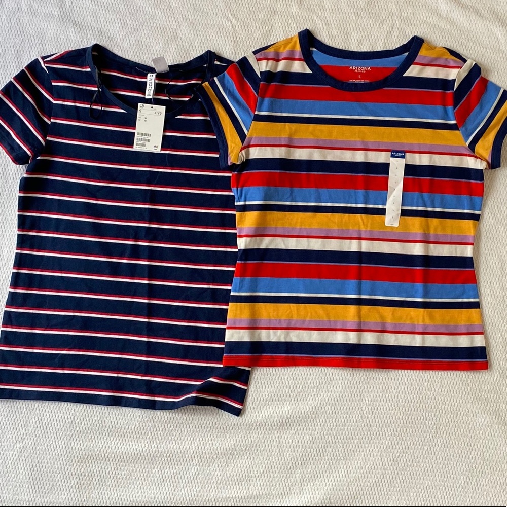Set of striped TEES